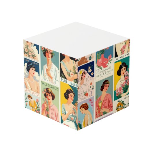 Bühnen der geblümten Note Cube Würfel (Rückseite Schrägansicht)