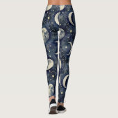Bühnen des Mondes Nahtloses Muster Leggings (Rückseite)