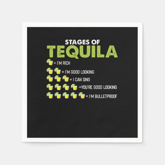 Bühnen Tequila Funny Tequila Drinker Geschenk Serviette (Vorderseite)