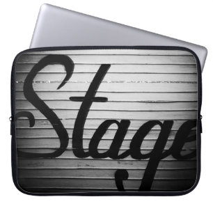 "Bühnen"-Vintage-Schriftzug Laptopschutzhülle