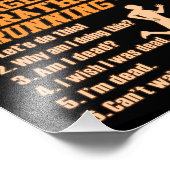 Bühnen von Marathon-Läufern Sarcastic Runner Graph Fotodruck (Ecke)