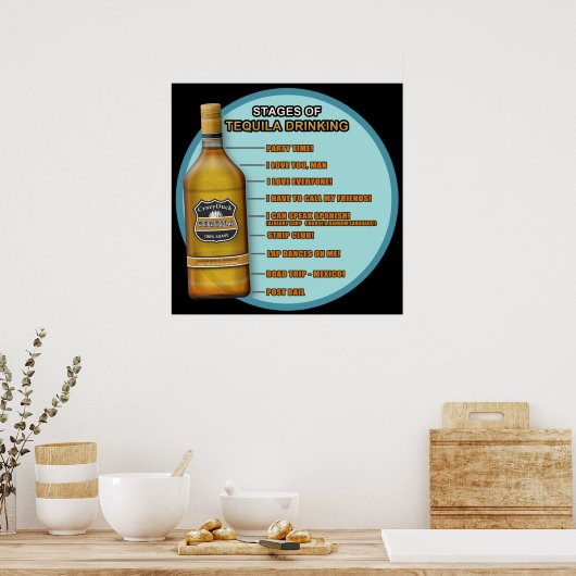 Bühnen von Tequila Poster (Küche)