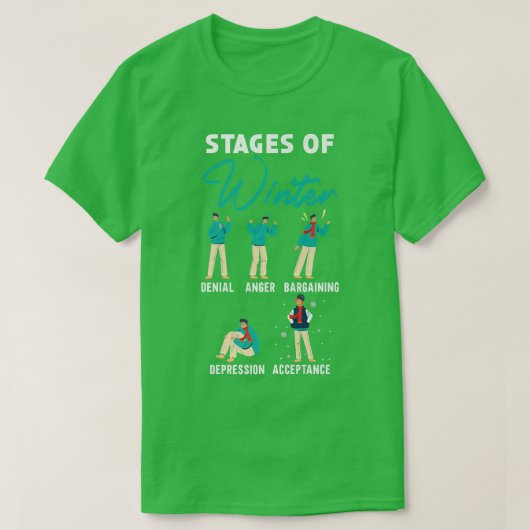 Bühnen Winterschneezeit - Wintersaison T-Shirt (Design vorne)