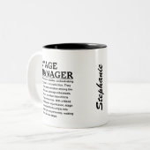 Bühnenmanager Zweifarbige Tasse (Vorderseite Links)