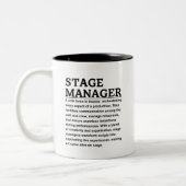 Bühnenmanager Zweifarbige Tasse (Links)