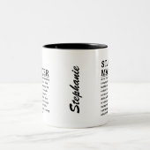 Bühnenmanager Zweifarbige Tasse (Mittel)