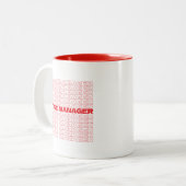 Bühnenmanager Zweifarbige Tasse (Vorderseite Links)