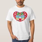 Búho colorido, amor T-Shirt (Vorderseite)