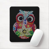 Búho colorido estampado diamante mousepad (Mit Mouse)