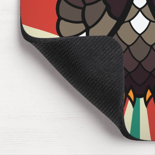 Búho De La Suerte Mousepad (Ecke)