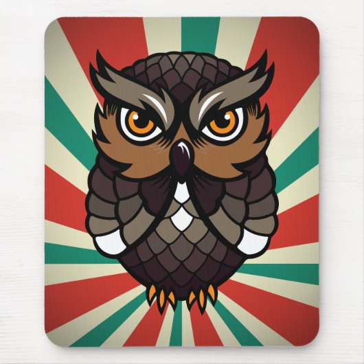 Búho De La Suerte Mousepad (Vorne)