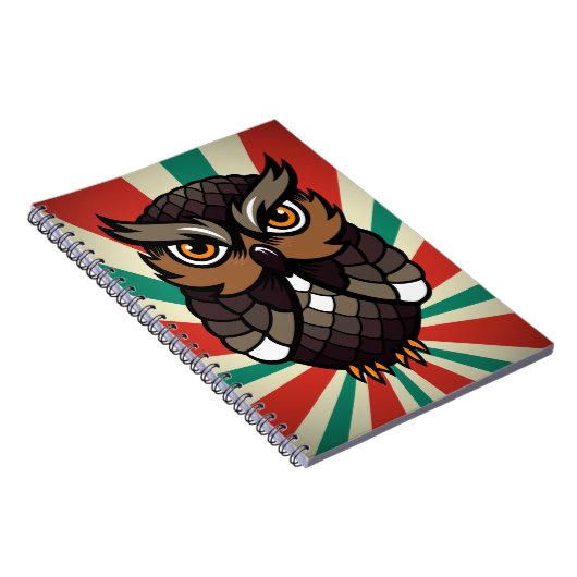 Búho De La Suerte Notizblock (Rechte Seite)