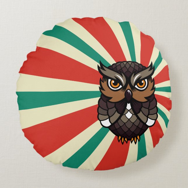 Buho, Suerte Rundes Kissen (Vorderseite)