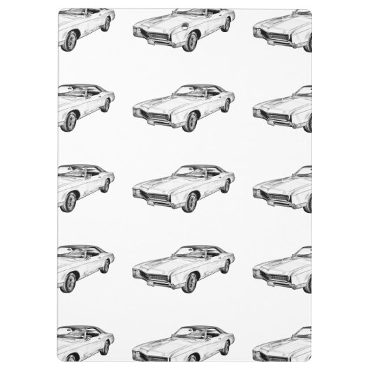 Buick Riviera Classic Car Illustration 1967 Klemmbrett (Rückseite)