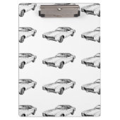 Buick Riviera Classic Car Illustration 1967 Klemmbrett (Vorderseite)