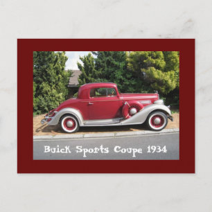 Buick Sportcoupé 1934 Postkarte