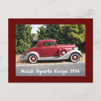 Buick Sports Coupe 1934 Postkarte