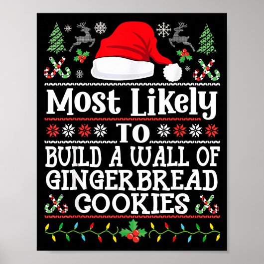 Build A Wall Of Gingerbread Cookies - Christmas Re Poster (Vorne)