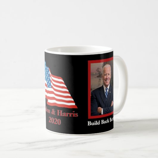 Build Back Better - Biden und Harris 2020 Kaffeetasse (VorderseiteRechts)