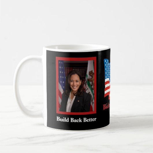 Build Back Better - Biden und Harris 2020 Kaffeetasse (Links)