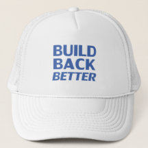 Build Back Better blue moderne typografie-Demokrat