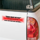 Build Back Better Red Burst Political Propaanda Autoaufkleber (Auf Lkw)