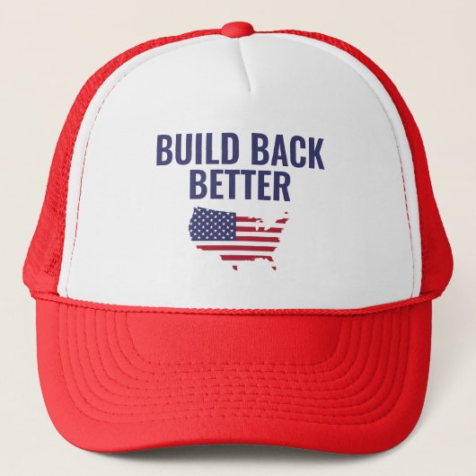 Build Back Better Trucker Hat Truckerkappe (Vorderseite)