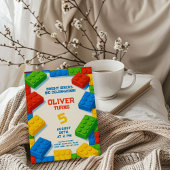 Build & Celebrate - Toy Brick Geburtstag Einladung