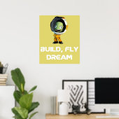 Build-Fly-Traumabsturz Kerbal Raumprogramm Kerbal Poster (Heimbüro)