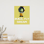 Build-Fly-Traumabsturz Kerbal Raumprogramm Kerbal Poster (Küche)
