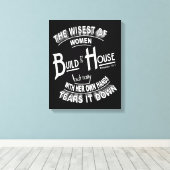 Build House-Leinwand Leinwanddruck (Insitu (Holzboden))