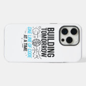 Build Tomorrow Line von Code Case | Tech Journey iPhone Hülle (Rückseite (Horizontal))