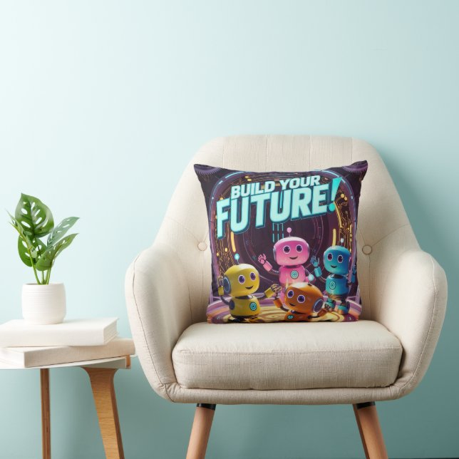 Build Your Future with Kids in Space Kissen (Stuhl )