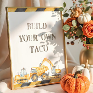 Build Your Taco Construction Truck Tabletop Party  Fotodruck