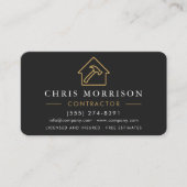 Builder Construction Black Gold Visitenkarte (Vorderseite)