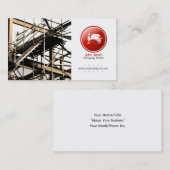 Builder/Construction Business Card (rote Version) Visitenkarte (Vorne/Hinten)