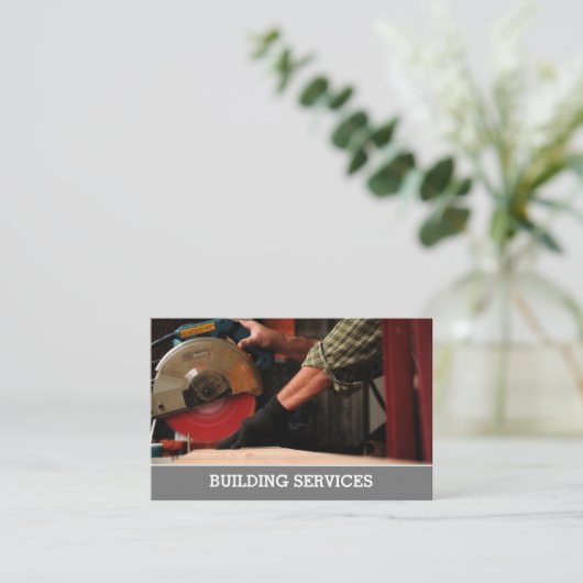 Builder & Gebäude Services Calling Card. Visitenkarte (Stehend Vorderseite)