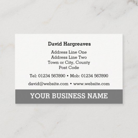 Builder & Gebäude Services Calling Card. Visitenkarte (Rückseite)