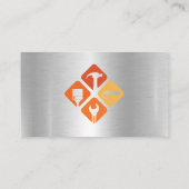 Builder Hand Tools Icons | Metall  Visitenkarte (Rückseite)