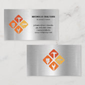 Builder Hand Tools Icons | Metall  Visitenkarte (Vorne/Hinten)
