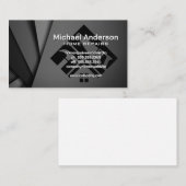 Builder-Icons | Grauer schwarzer Hintergrund Visitenkarte (Vorne/Hinten)