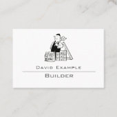 Builder mit Illustration Business Card Visitenkarte (Vorderseite)