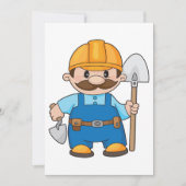 Builder mit Schaufel Einladung (Vorderseite)