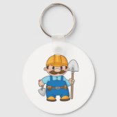 Builder mit Schaufel Schlüsselanhänger (Vorderseite)