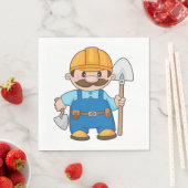 Builder mit Schaufel Serviette (Beispiel)
