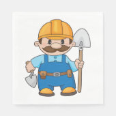 Builder mit Schaufel Serviette (Vorderseite)