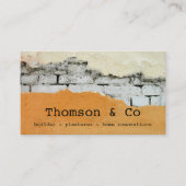 Builder Plasterer Zuhause Renovation Business Card Visitenkarte (Vorderseite)