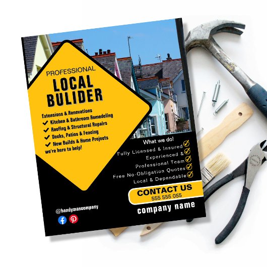 Builder Services Flyer Vorlage | Bauwesen &