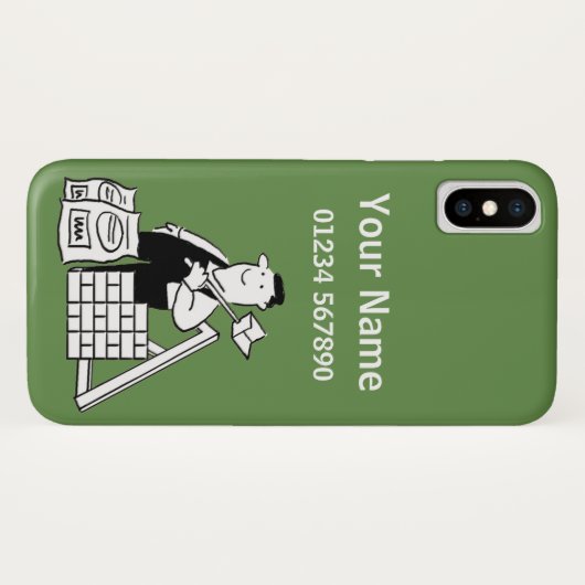 Builder Theme-Cartoon Case-Mate iPhone Hülle (Rückseite (Horizontal))