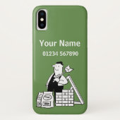 Builder Theme-Cartoon Case-Mate iPhone Hülle (Rückseite)